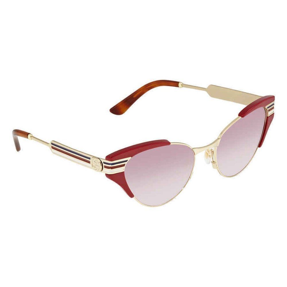 NEW Gucci Pink and Gold Cat Eye Women's Sunglasses